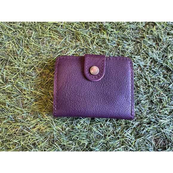 Portland Leather Bundle Mini Bifold Wallet Plum Leather Wallet Nutmeg Small Bag - Picture 5 of 8